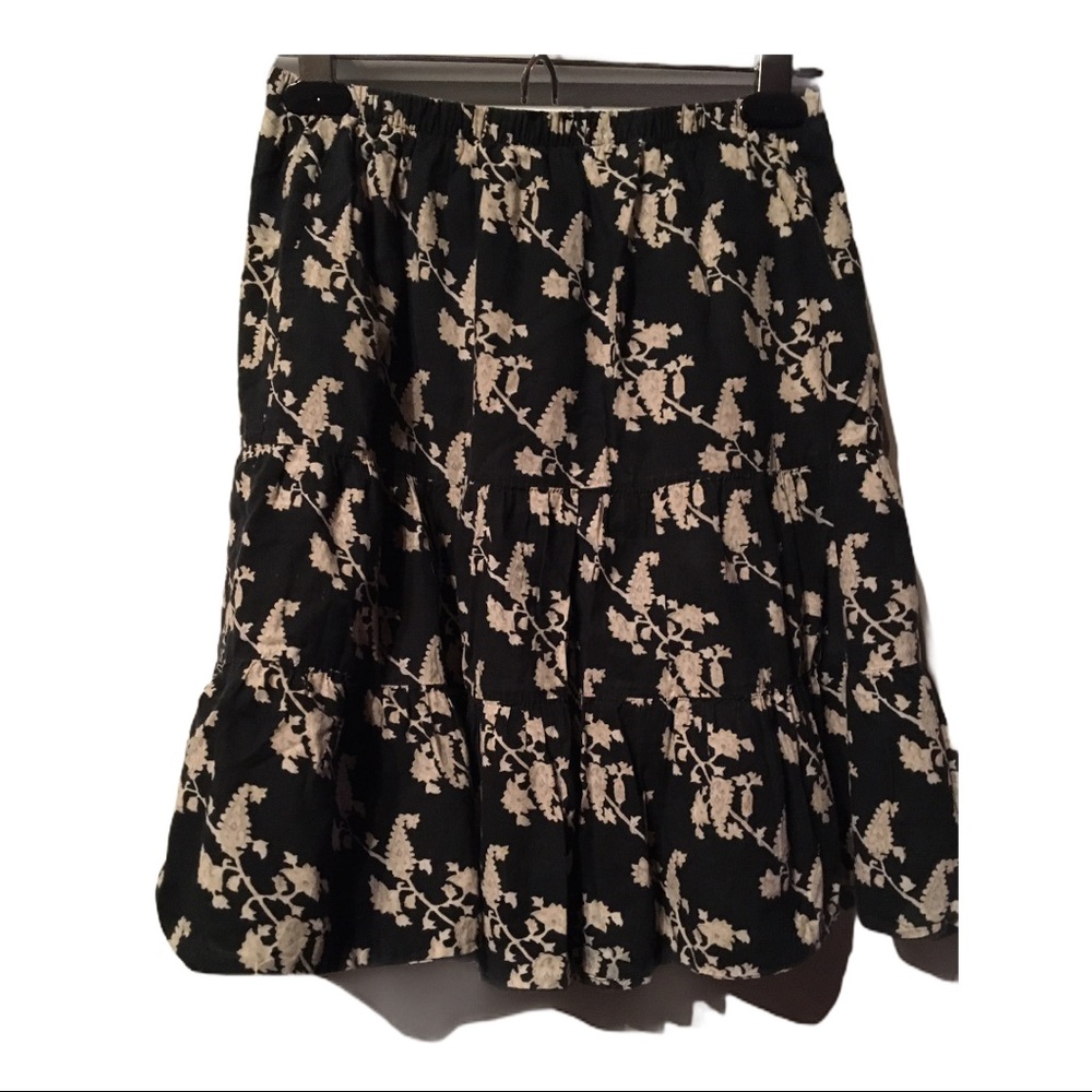 Mossimo Flower Skirt Navy and White XS 100% cotton